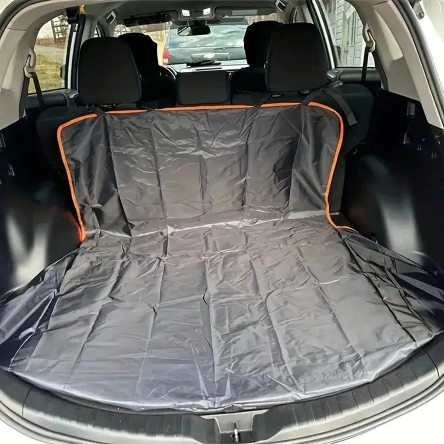 1pc Universal Fit Waterproof PVC Cargo Liner With Elastic Straps- Durable Car Trunk Protector Accessory For Vehicle Back Protection, Waterproof Trunk Seat Cover For Back Cargo Area Universal