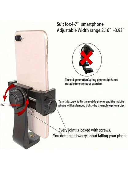 1pc Universal Phone Chest Strap Holder, Suitable For First-Person Shooting, Outdoor Smartphone POV Video Shooting, Phone Clip, Phone Holder Chest Strap Charger Protective Case, Office Essential Digita