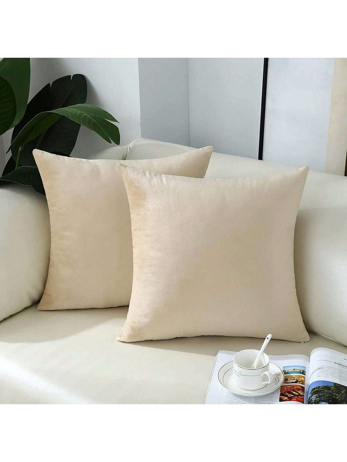 1pc Velvet Decorative Throw Pillow Case, Soft Square Cushion Cover For Sofa Bed Car, 18x18 Inches, Lavender (pillow Insert Not Included)
