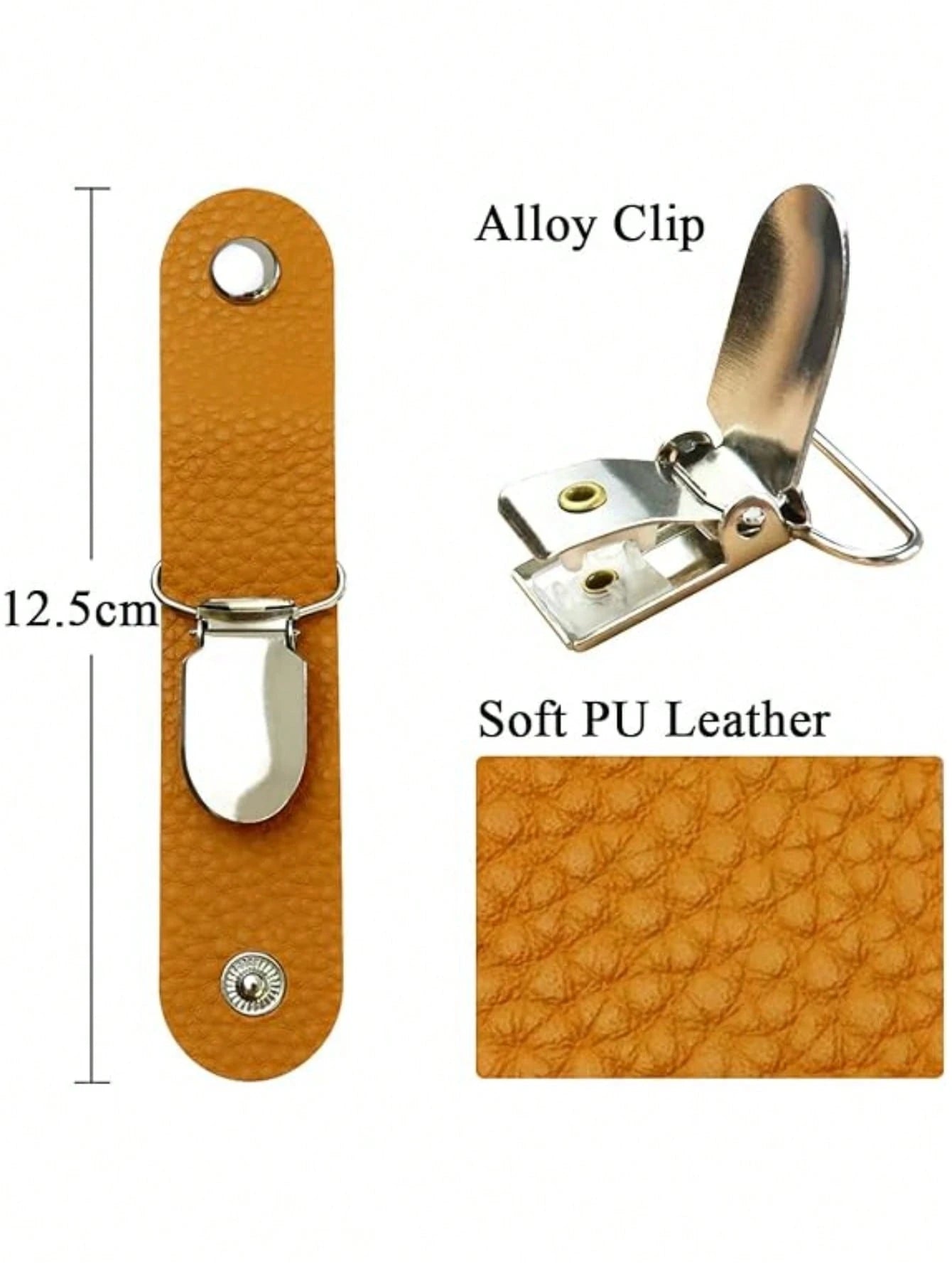 1pc Versatile Leather Hat Clip For Travel & Camping- Securely Fasten The Hat To A Bag Or Suitcase, Green, Black, Brown