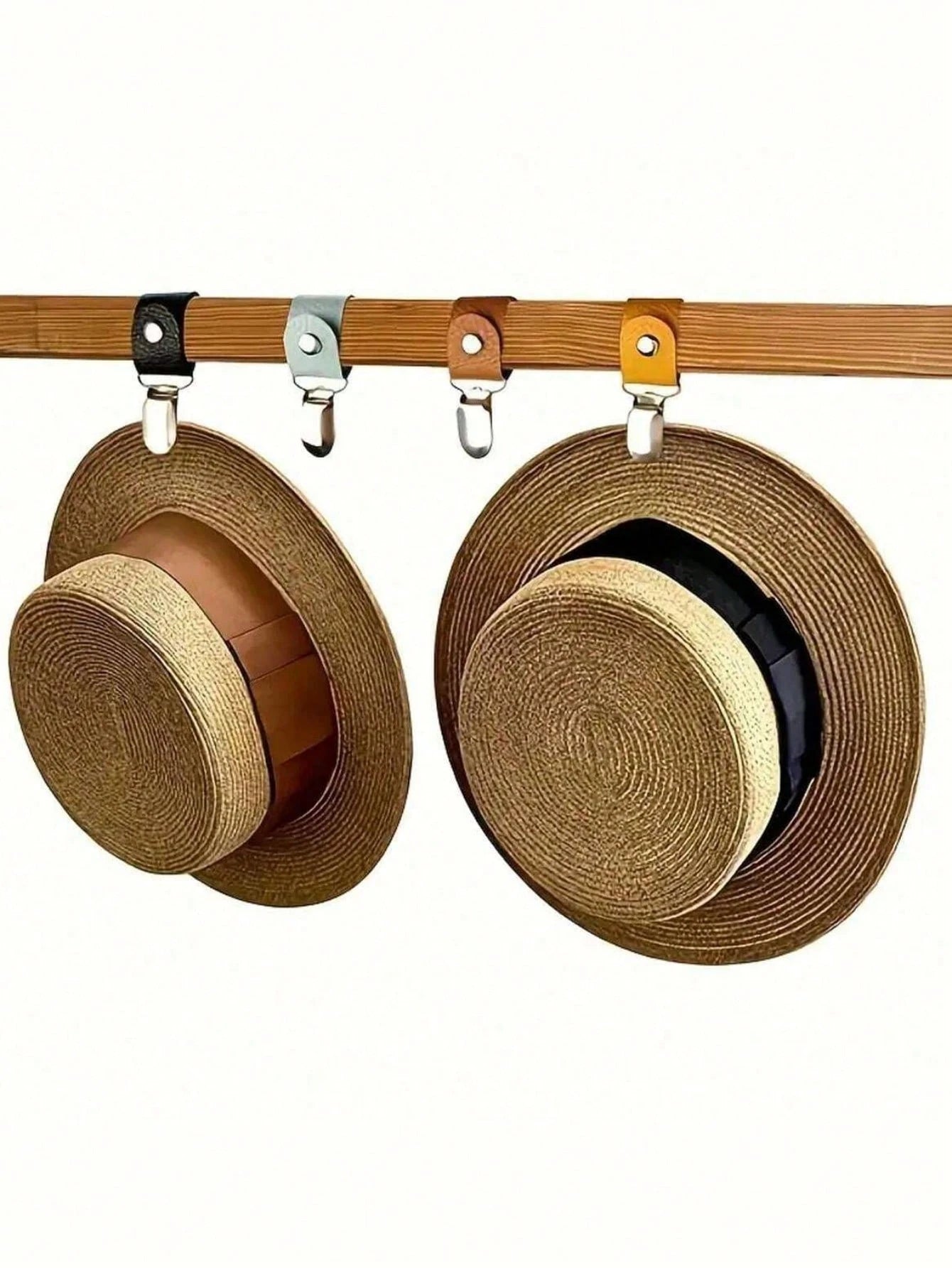 1pc Versatile Leather Hat Clip For Travel & Camping- Securely Fasten The Hat To A Bag Or Suitcase, Green, Black, Brown