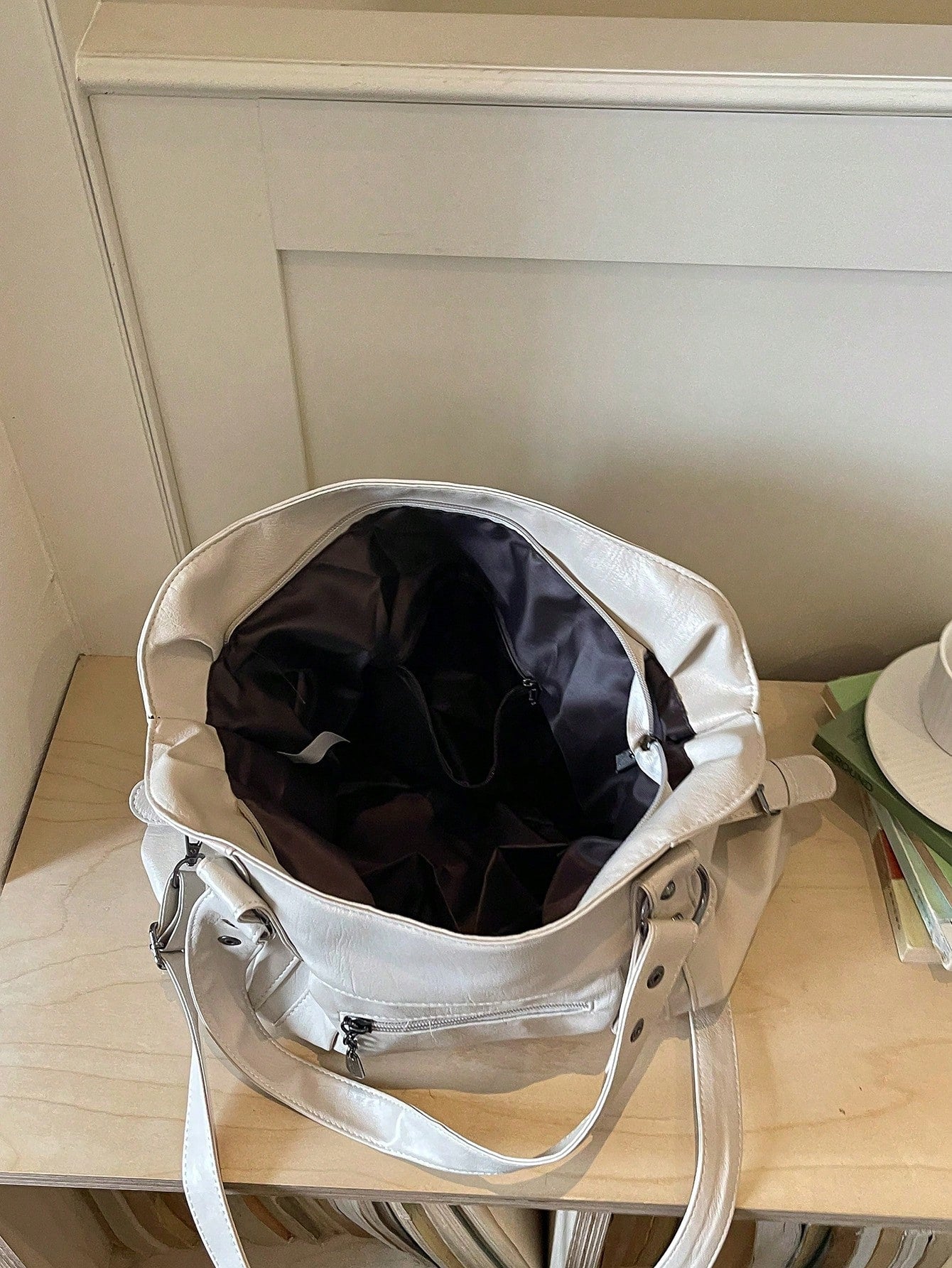 1pc Vintage Large Capacity Handbag, Vintage PU Shoulder Hobo Bag, Women's Casual Handbag And Wallet