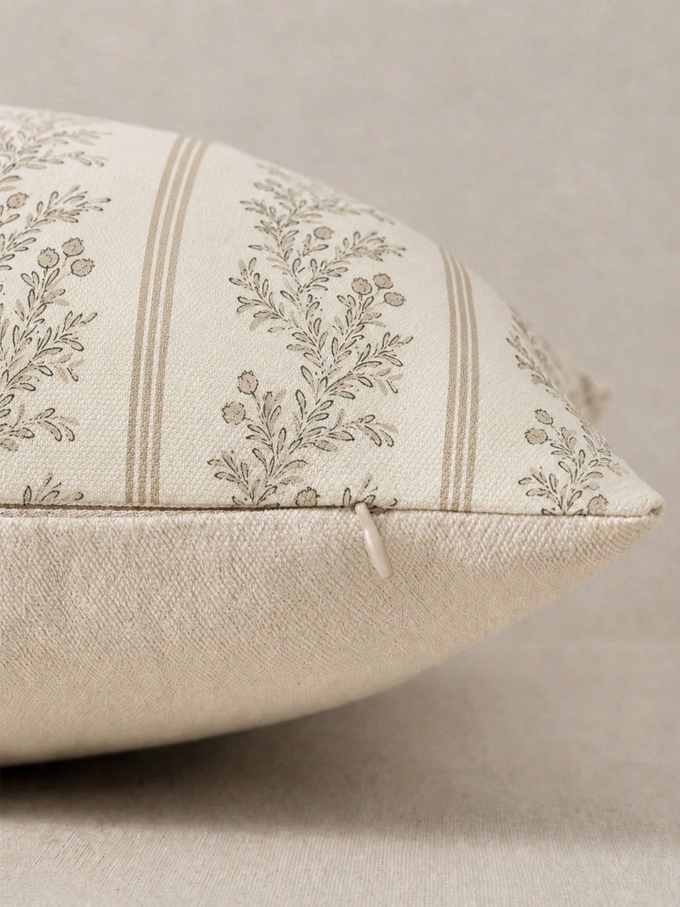 1pc Vintage Throw Pillow Covers, Striped Floral Pillow Cover Botanical Patterned Decorative Cushion Covers Modern Farmhouse Home Decor For Sofa Couch Bed Living Room, Cozy Corner