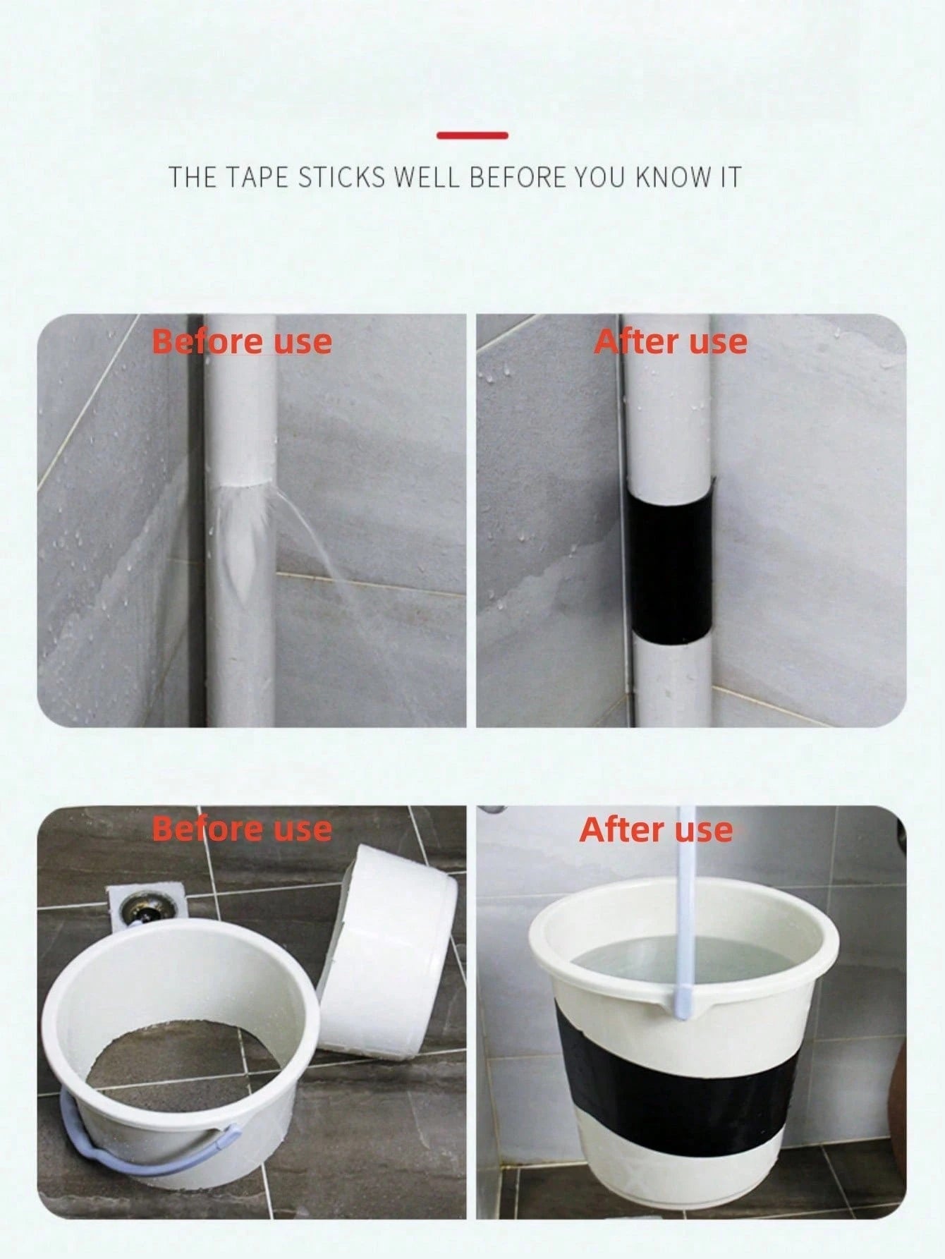 1pc Waterproof Sealing Tape For Leak Repair, Bucket Leak Repair, Pipe Leak Repair, Outdoor Garden Leaky Hose, Pipe Bonding, Sealing, Insulation Tape Repair