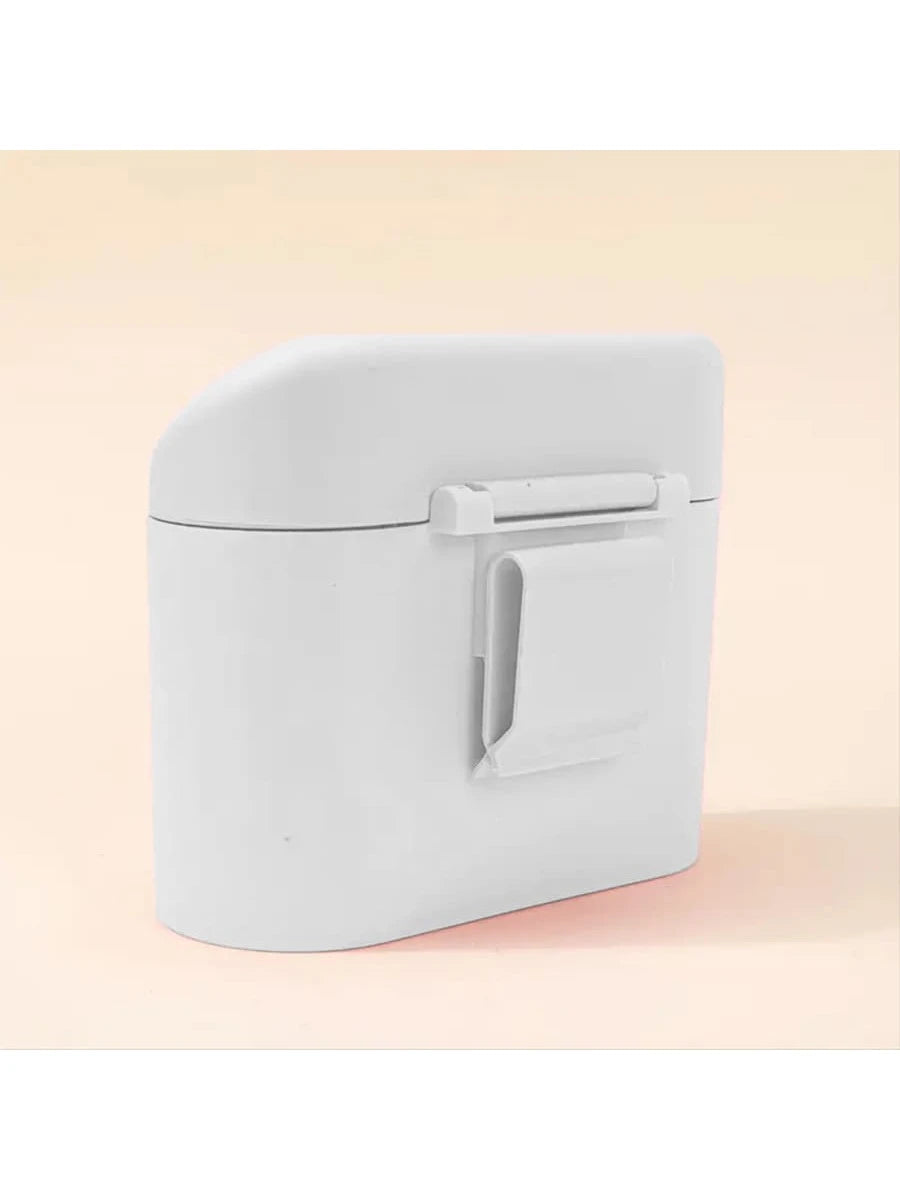 1pc White Mini Creative Car Trash Can
