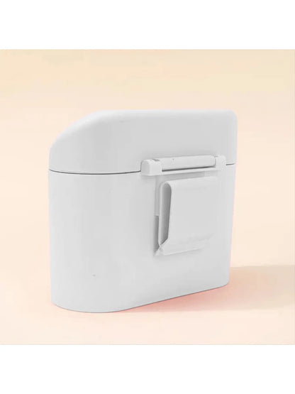1pc White Mini Creative Car Trash Can