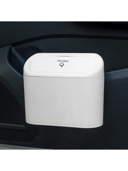 1pc White Mini Creative Car Trash Can