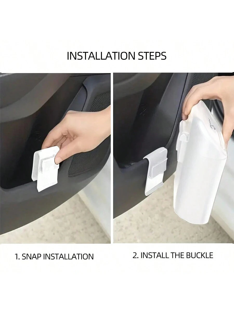 1pc White Mini Creative Car Trash Can