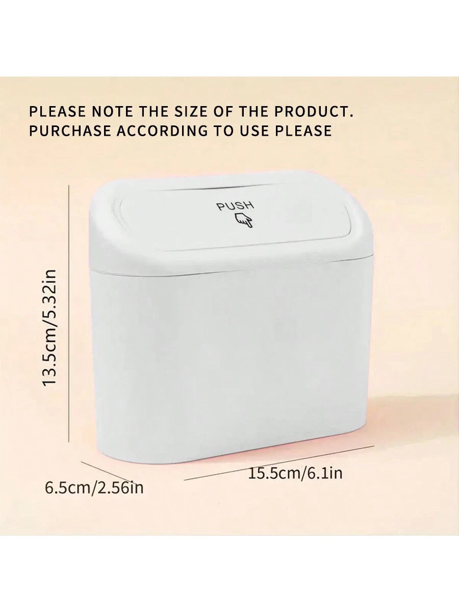 1pc White Mini Creative Car Trash Can