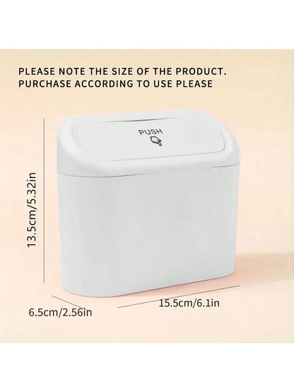 1pc White Mini Creative Car Trash Can