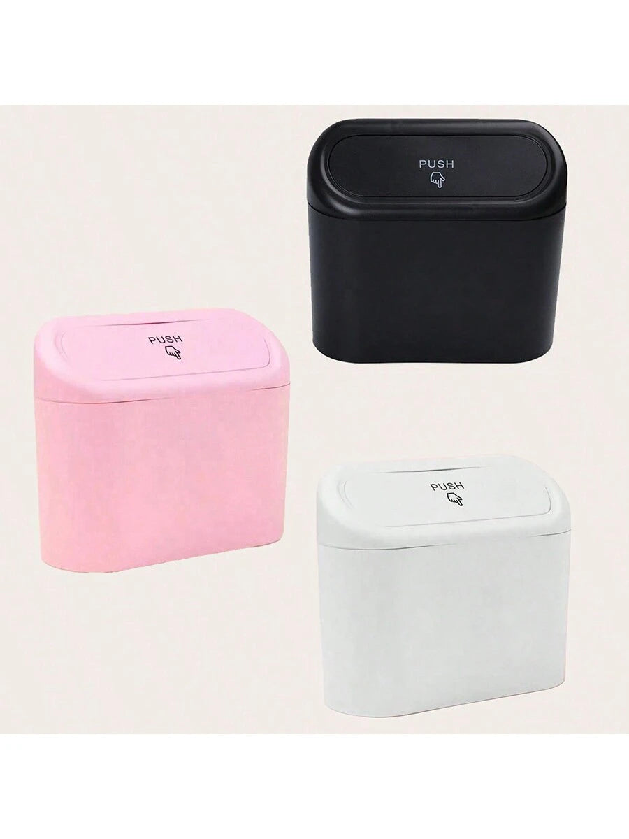 1pc White Mini Creative Car Trash Can