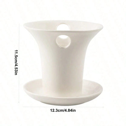1pc White Plastic Toothbrush Holder, Minimalist Bathroom Organizer With Drain Tray, Multi-Purpose Storage Cup For Toothpaste & Brushes, Nordic Style Bathroom Decor