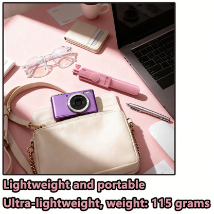 1PC Wireless Selfie Stick With Tripod, Remote Control, Phone Holder And Built-In Tripod, Compatible With Android Phones, Suitable For Summer Vacation, Travel, Outdoor Activities, Live Streaming