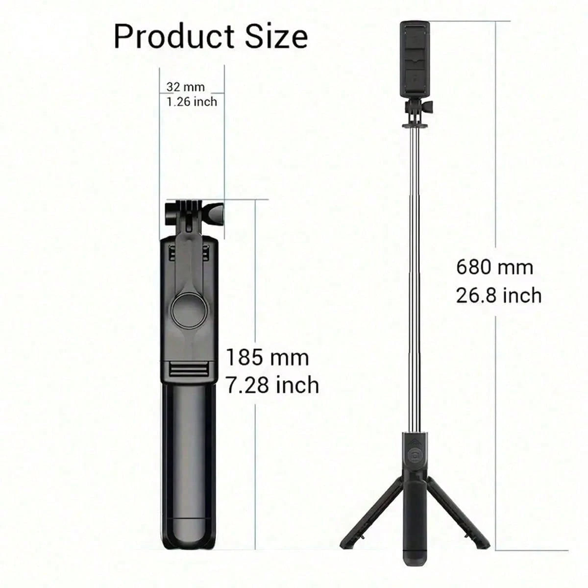 1pc Wireless Selfie Stick With Tripod, Remote Control, Phone Holder And Built-In Tripod, Suitable For Summer Vacation, Travel, Outdoor Activities, Live Streaming And Stable Recording, For Vlogging