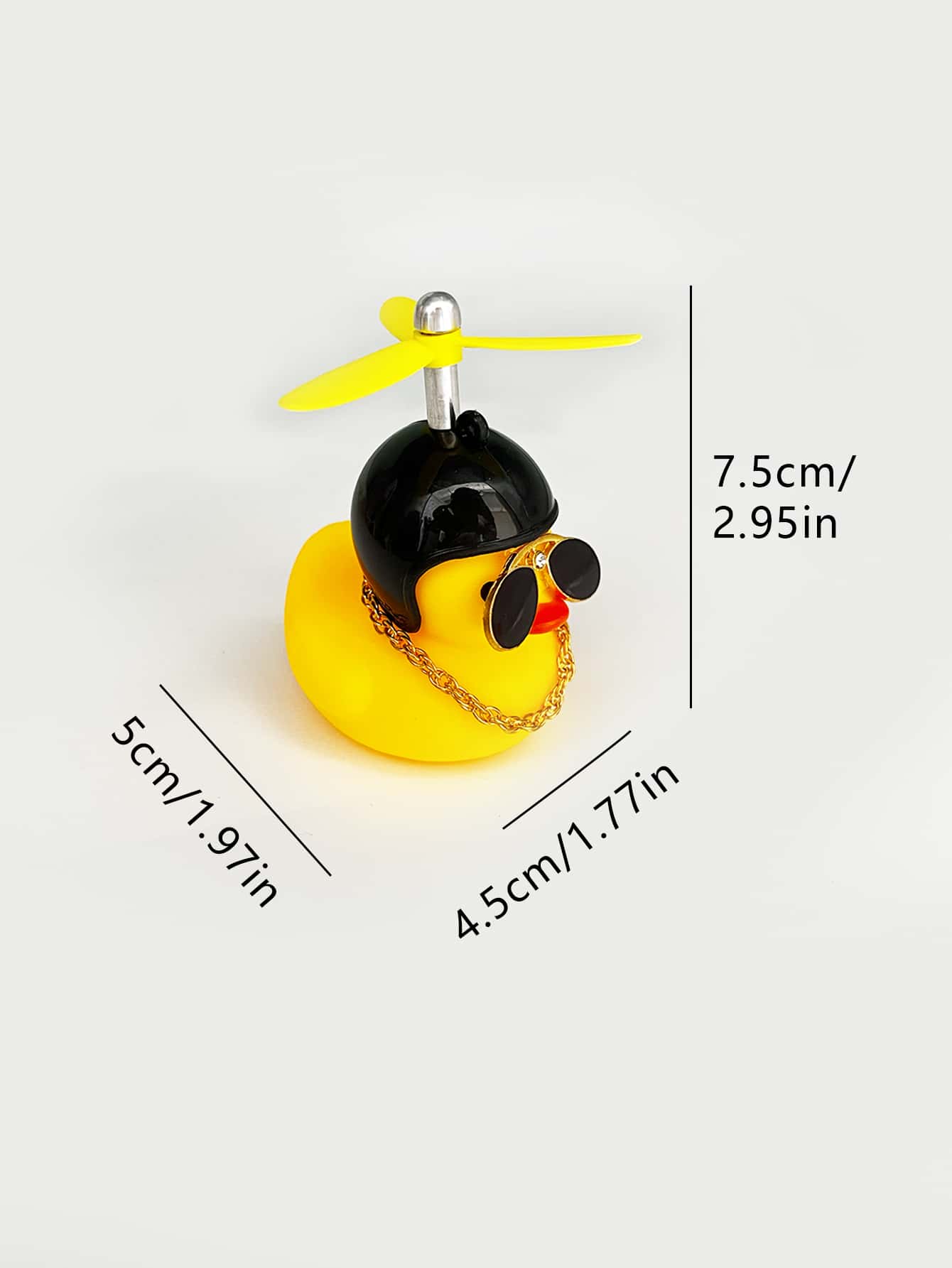 1pc Yellow Duck Design Creative Lovely Plastic Car Ornament