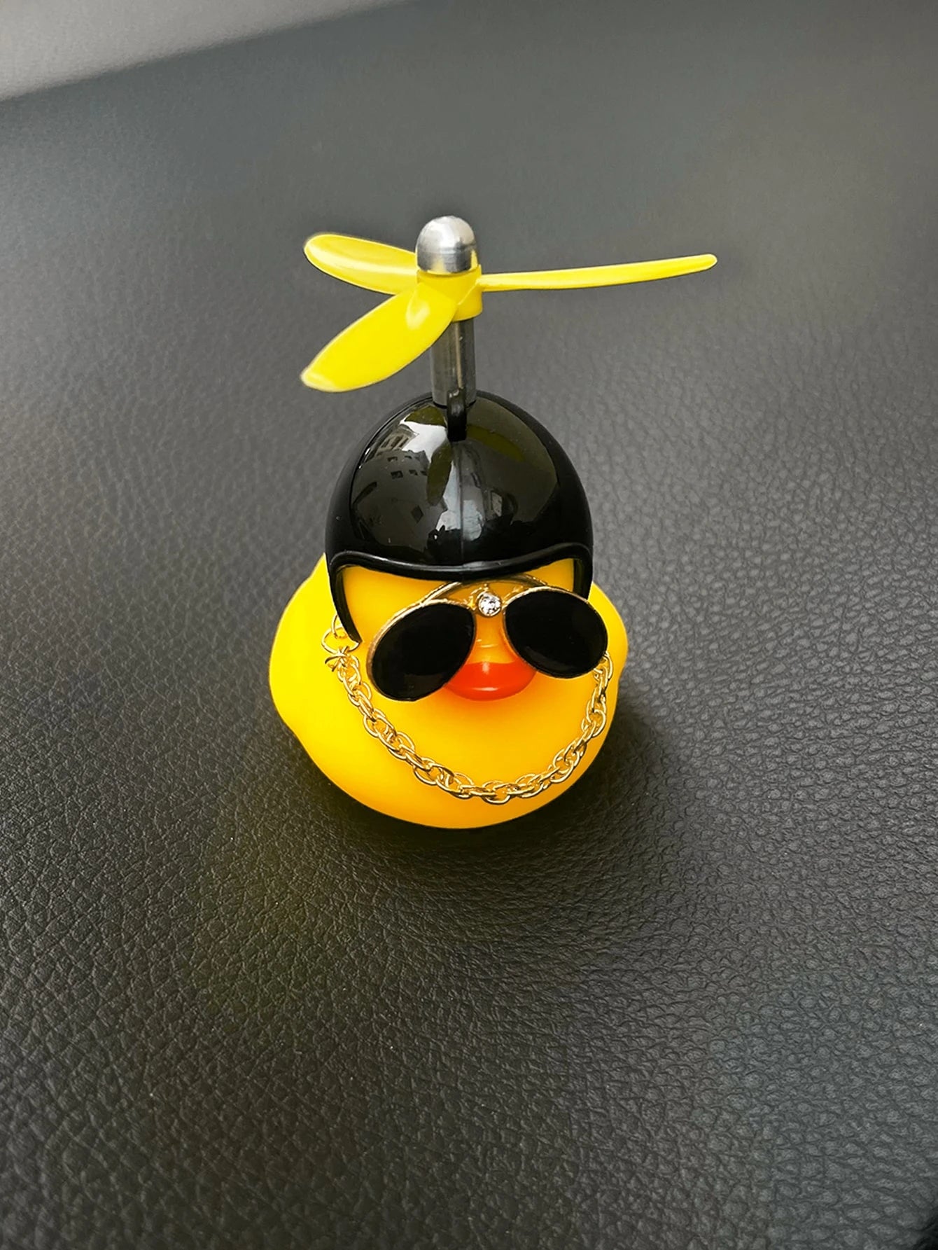 1pc Yellow Duck Design Creative Lovely Plastic Car Ornament