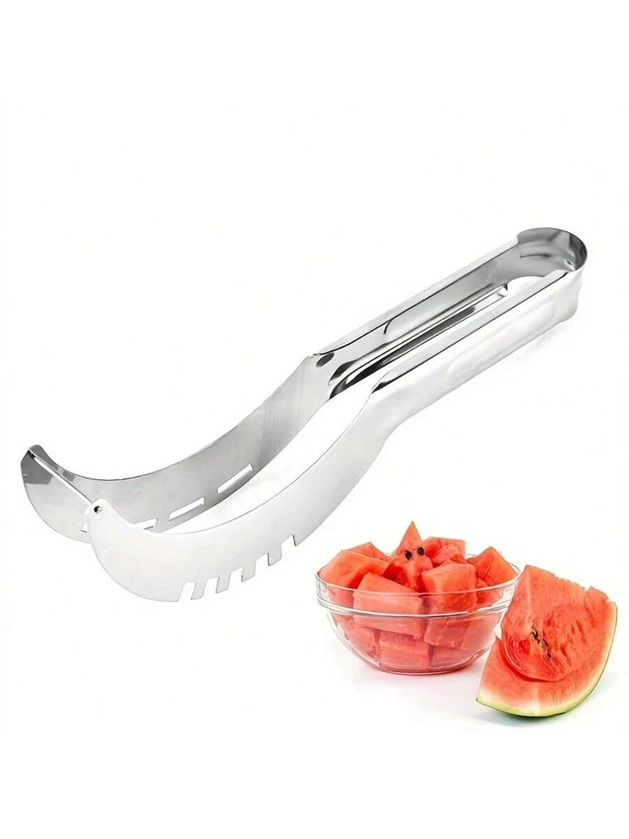 1pc, Stainless Steel Watermelon Slicer - Easy Fruit Splitter And Cutter For Kitchen Gadgets And Supplies
