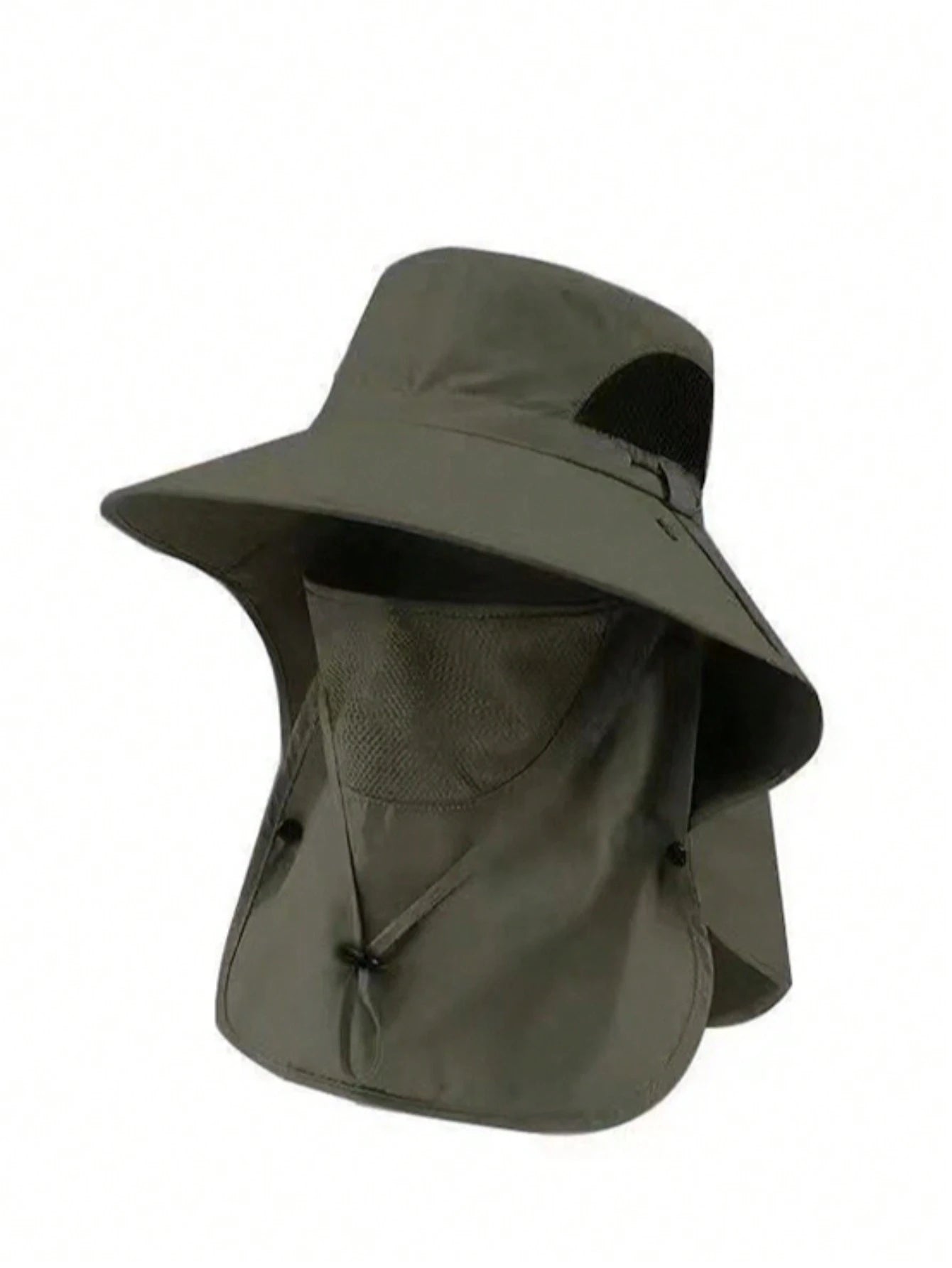 1pce Sunshade Hat, Men's Neck Protection Integrated Fishing And Hiking Hat, Outdoor Breathable Fishing Hat For Spring And Summer