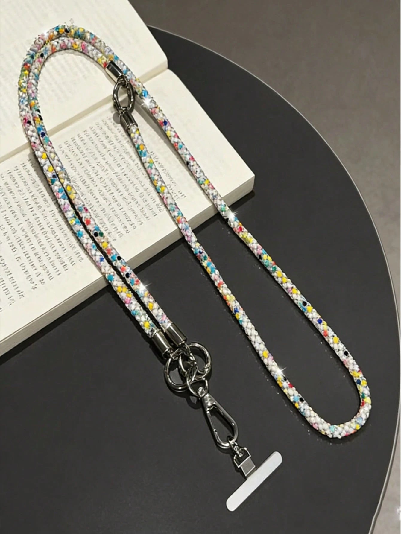 1set/1PC New 3-In-1 Detachable Phone Chain Lanyard, Premium Adjustable Crossbody Strap With Pearl Wrist & Neck Hanging, Suitable For Outdoor Travel, Hiking, Trekking, Shopping, All Seasons, Unisex, Sm