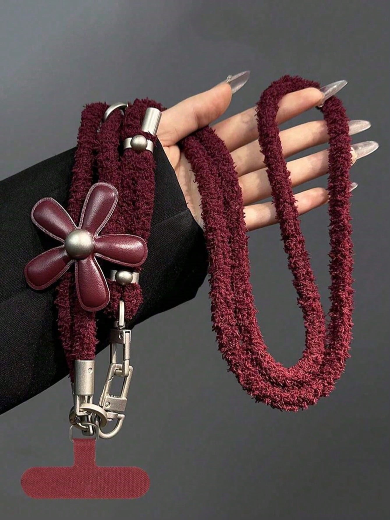 1set/1PC New 3-In-1 Detachable Phone Chain Lanyard, Premium Adjustable Crossbody Strap With Pearl Wrist & Neck Hanging, Suitable For Outdoor Travel, Hiking, Trekking, Shopping, All Seasons, Unisex, Sm