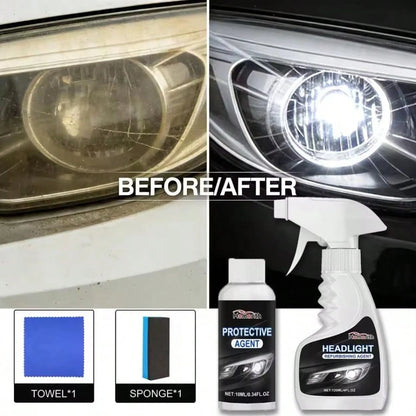 1SET Automotive Headlight Restoration Kit With Wipe & Sponge Headlamp Repair Kits Refurbishes Car Yellowed Headlights Cleaner And Restorer Kit For Car