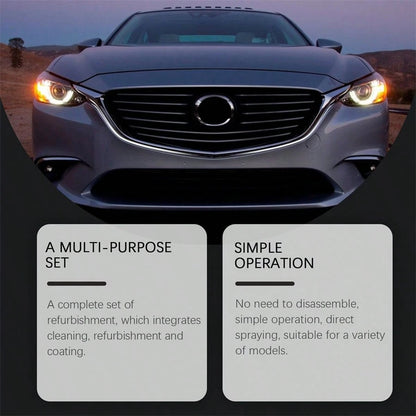 1SET Automotive Headlight Restoration Kit With Wipe & Sponge Headlamp Repair Kits Refurbishes Car Yellowed Headlights Cleaner And Restorer Kit For Car