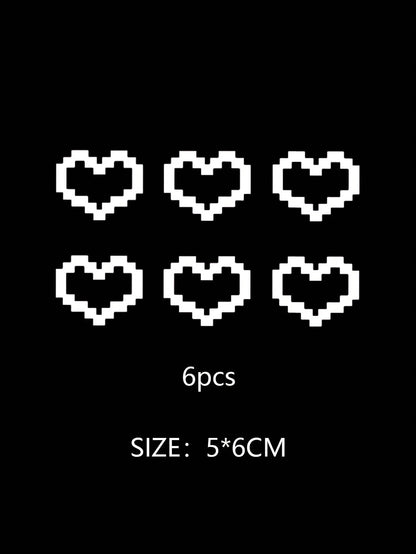 1sheet Heart Pattern Car Sticker