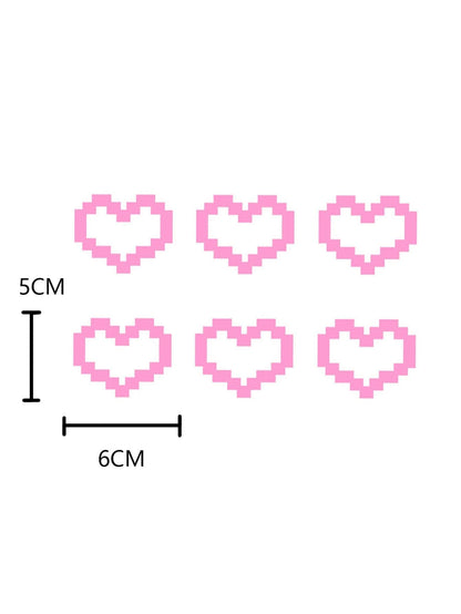 1sheet Heart Pattern Car Sticker
