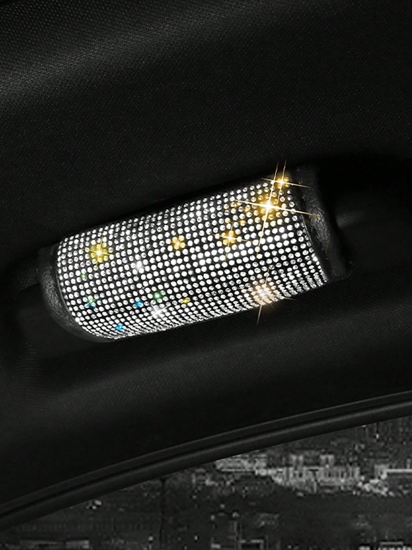 2/1pc Rhinestone Car Handle Cover, Women's Decorative Handle Grip, Suitable For Car, Luggage