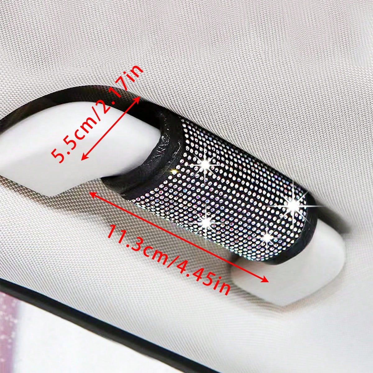 2/1pc Rhinestone Car Handle Cover, Women's Decorative Handle Grip, Suitable For Car, Luggage