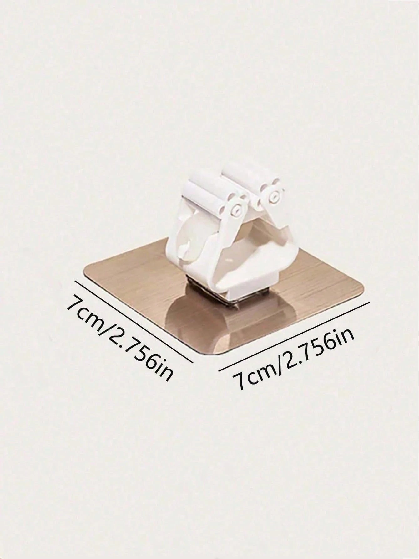 2/4/6/8pcs No-Drill Mop Holder For Wall- Heavy Duty Adhesive Broom Organizer For Kitchen & Bathroom. Waterproof Design Secures Mops, Brooms & Umbrellas Without Drilling. Adjustable Clips Fit Various