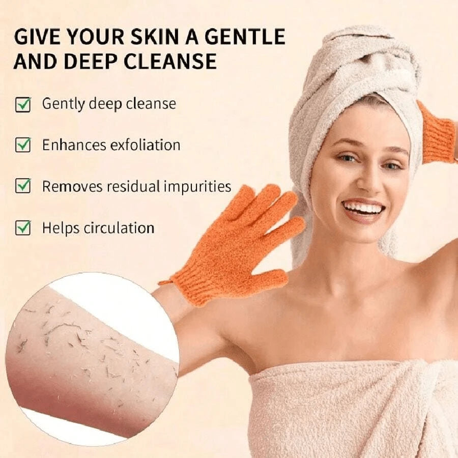 2/4/8pcs/Set Reusable Exfoliating Bath Gloves For Scrubbing, Back Washing, Massage And Body Exfoliation, Body Cleaning Accessories, 1/3/5/10/20pcs/Set, Suitable For Bathing, Facial, Spa, Hand Washing