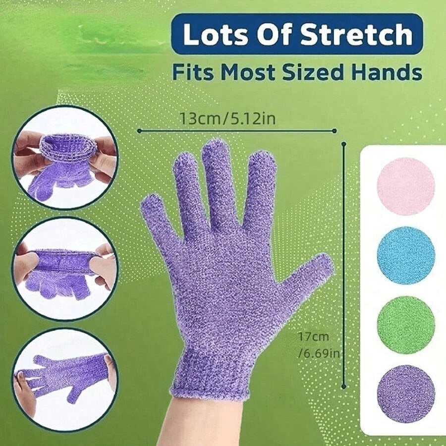 2/4/8pcs/Set Reusable Exfoliating Bath Gloves For Scrubbing, Back Washing, Massage And Body Exfoliation, Body Cleaning Accessories, 1/3/5/10/20pcs/Set, Suitable For Bathing, Facial, Spa, Hand Washing