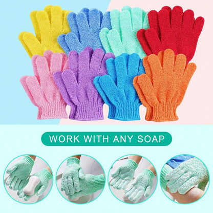 2/4/8pcs/Set Reusable Exfoliating Bath Gloves For Scrubbing, Back Washing, Massage And Body Exfoliation, Body Cleaning Accessories, 1/3/5/10/20pcs/Set, Suitable For Bathing, Facial, Spa, Hand Washing