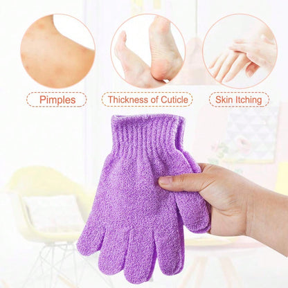 2/4/8pcs/Set Reusable Exfoliating Bath Gloves For Scrubbing, Back Washing, Massage And Body Exfoliation, Body Cleaning Accessories, 1/3/5/10/20pcs/Set, Suitable For Bathing, Facial, Spa, Hand Washing