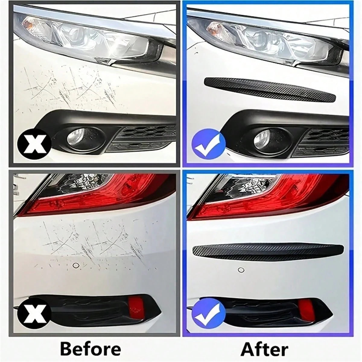 2/4pcs Car Bumper Corner Protector, Anti-Scratch, Anti-Collision Strips, Auto Accessories