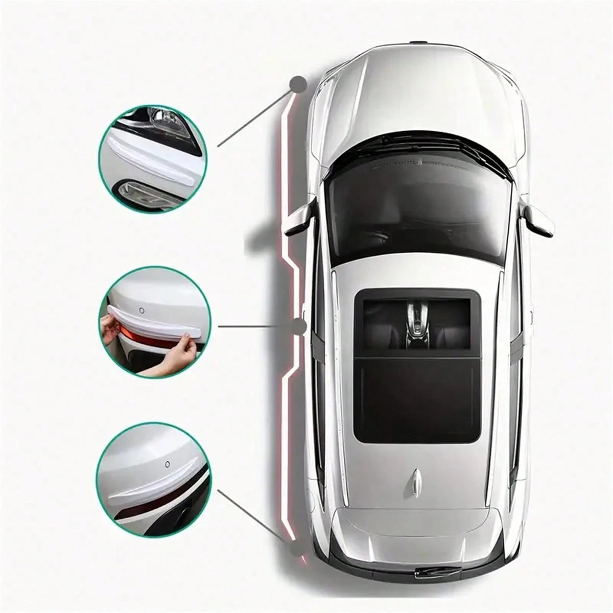 2/4pcs Car Bumper Corner Protector, Anti-Scratch, Anti-Collision Strips, Auto Accessories