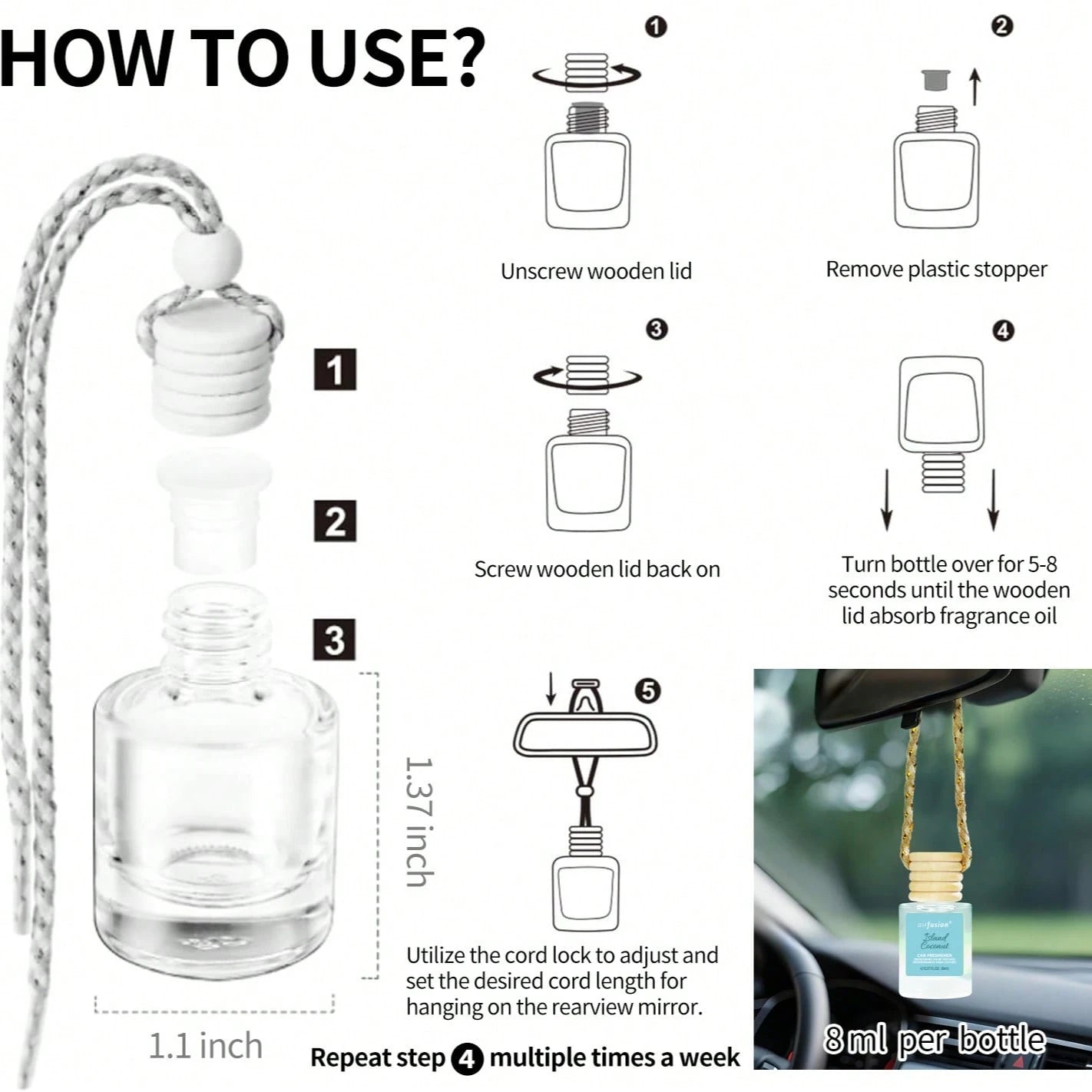 2 Bottles Car Air Hanging Fragrance Oil Diffuser, Car Air Freshener Diffuser For Essential Oils Scents Fragrance Aromatherapy Automobile Diffuser,17 Fragrances All Ages, Long-Lasting Fragrance Car Dif