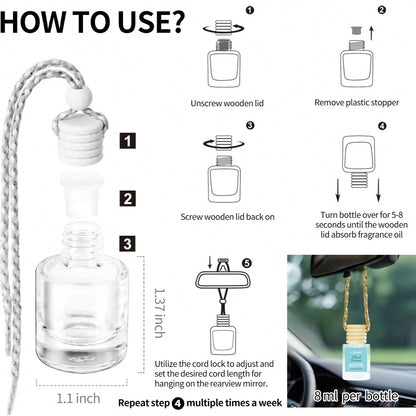 2 Bottles Car Air Hanging Fragrance Oil Diffuser, Car Air Freshener Diffuser For Essential Oils Scents Fragrance Aromatherapy Automobile Diffuser,17 Fragrances All Ages, Long-Lasting Fragrance Car Dif