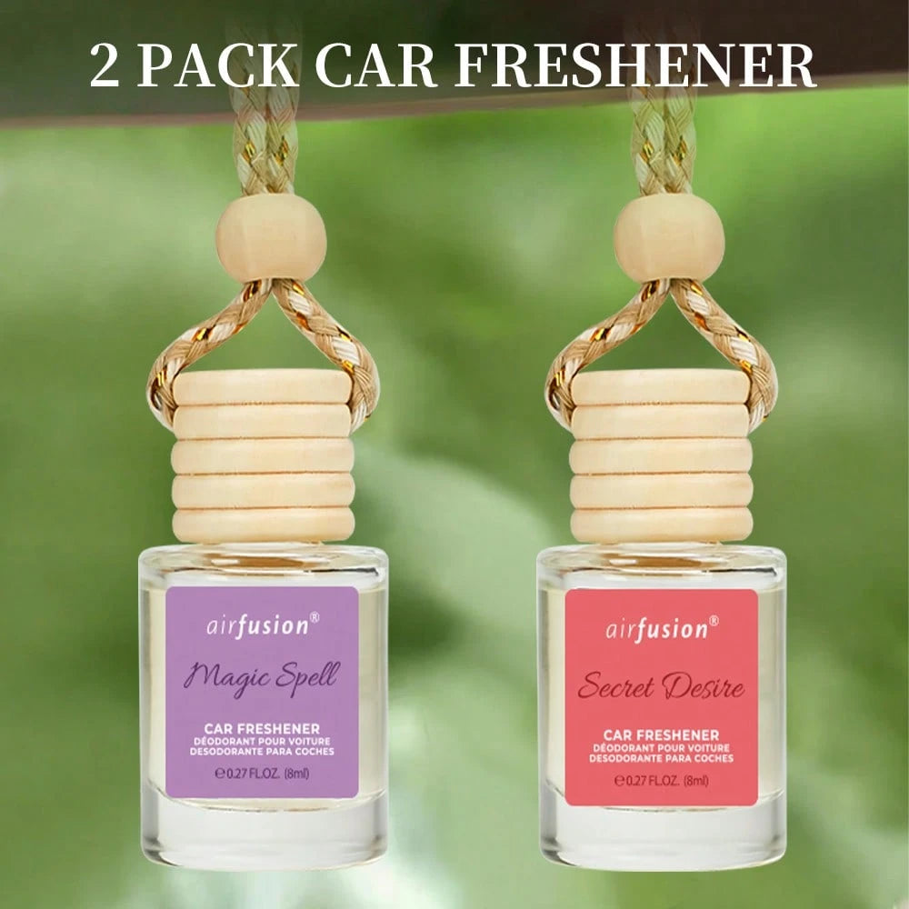 2 Bottles Car Air Hanging Fragrance Oil Diffuser, Car Air Freshener Diffuser For Essential Oils Scents Fragrance Aromatherapy Automobile Diffuser,17 Fragrances All Ages, Long-Lasting Fragrance Car Dif