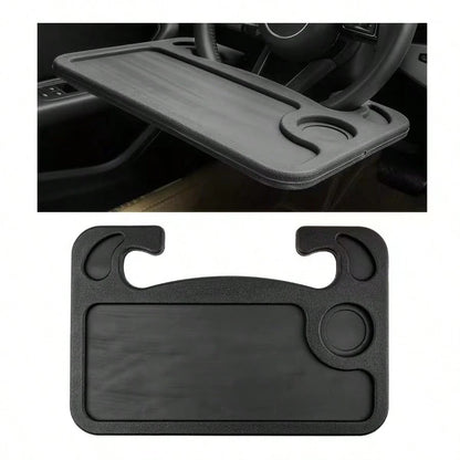 2-In-1 Car Steering Wheel Tray Table, Desktop Storage Rack, Made Of High-Strength ABS Material, Compatible With Sedans, Trucks, And SUVs-Offers Multiple Functions For Work, Reading, And In-Car Organiz