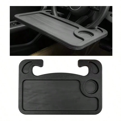 2-In-1 Car Steering Wheel Tray Table, Desktop Storage Rack, Made Of High-Strength ABS Material, Compatible With Sedans, Trucks, And SUVs-Offers Multiple Functions For Work, Reading, And In-Car Organiz