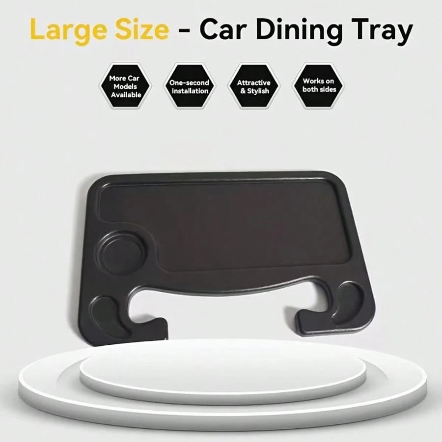 2-In-1 Car Steering Wheel Tray Table, Desktop Storage Rack, Made Of High-Strength ABS Material, Compatible With Sedans, Trucks, And SUVs-Offers Multiple Functions For Work, Reading, And In-Car Organiz
