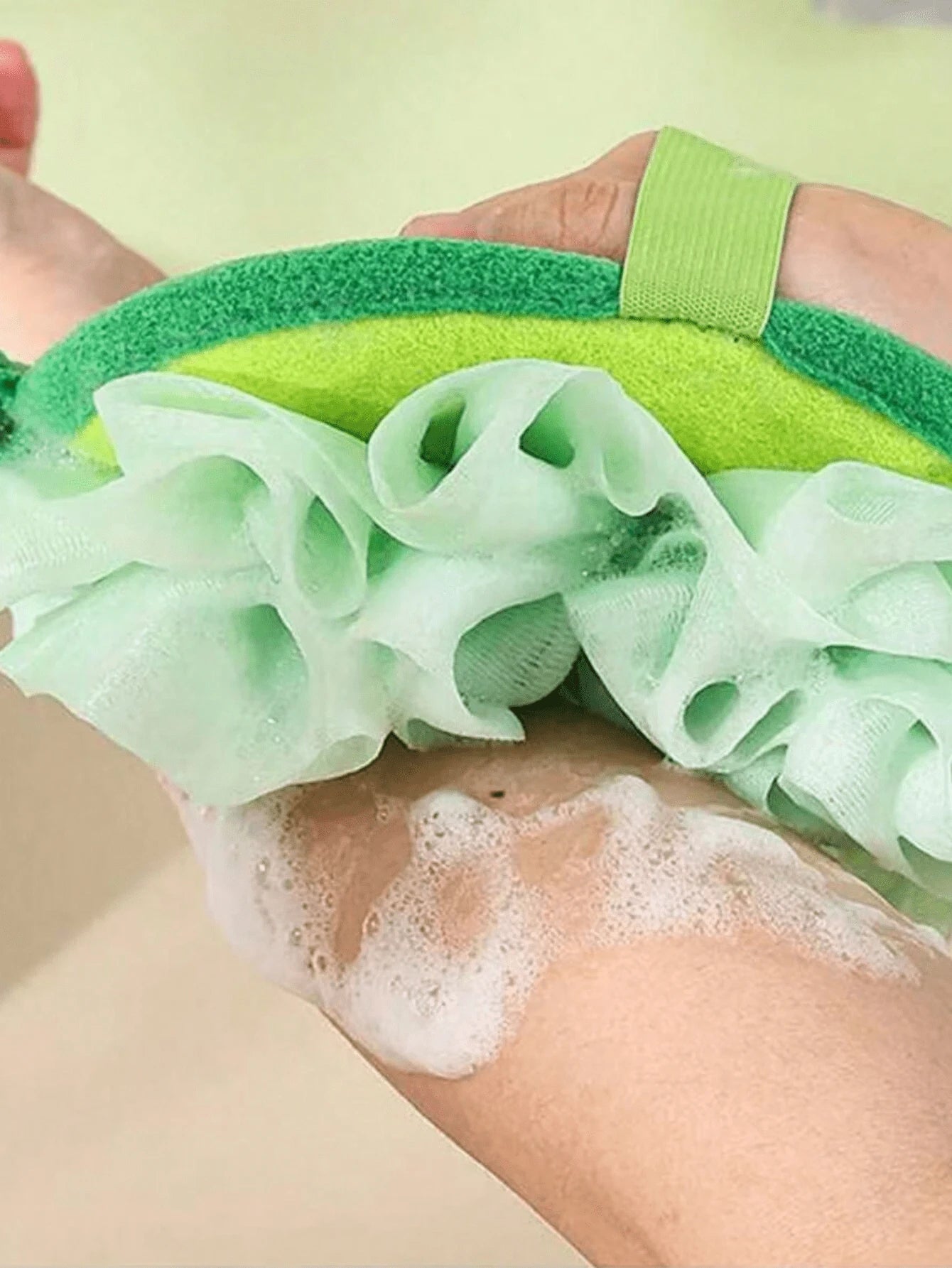 2-In-1 Double-Sided Baby Bath Towel, Cartoon Baby Shower Accessories, Thick Hanging Design, Soft & Non-Shedding Bath Sponge