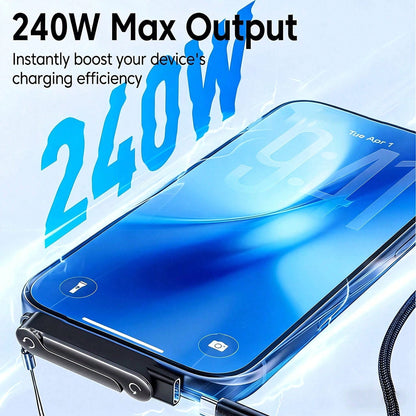 2-In-1 Foldable USB-C Charging Adapter With Built-In Stand, 240W Fast Charging Connector Compatible With All Type-C Devices, Suitable For IPhone 17/16/15 & Galaxy S26/S25/S24/S23/S22/S21/S20