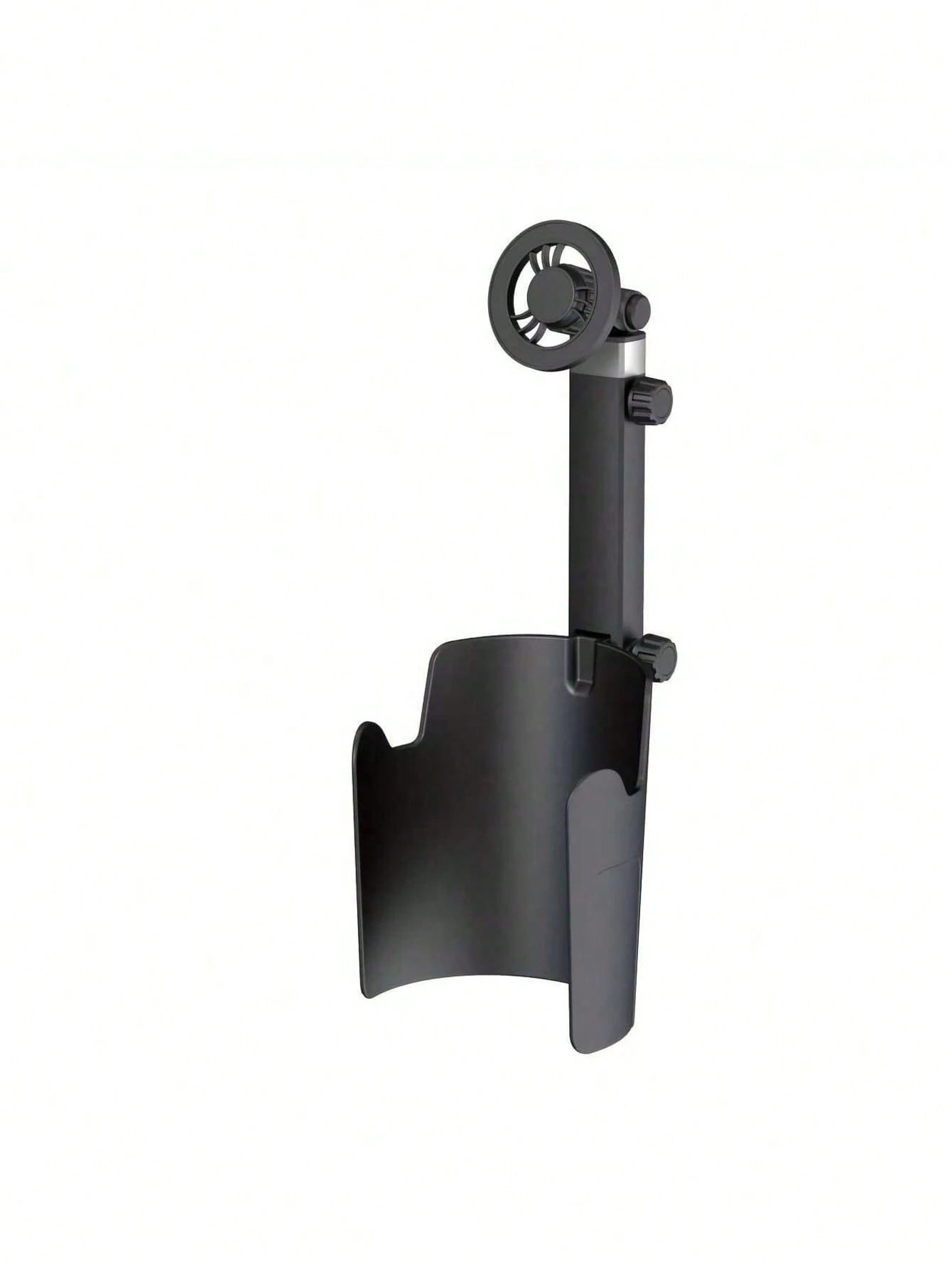 2-In-1 Magnetic Car Cup Holder Phone Mount, Strong Magnet With 2 Bonus Magnetic Phone Stickers, 360° Rotatable Telescopic Adjustable Arm, Durable ABS Universal Fit For Most Vehicle Cup Holders For Han