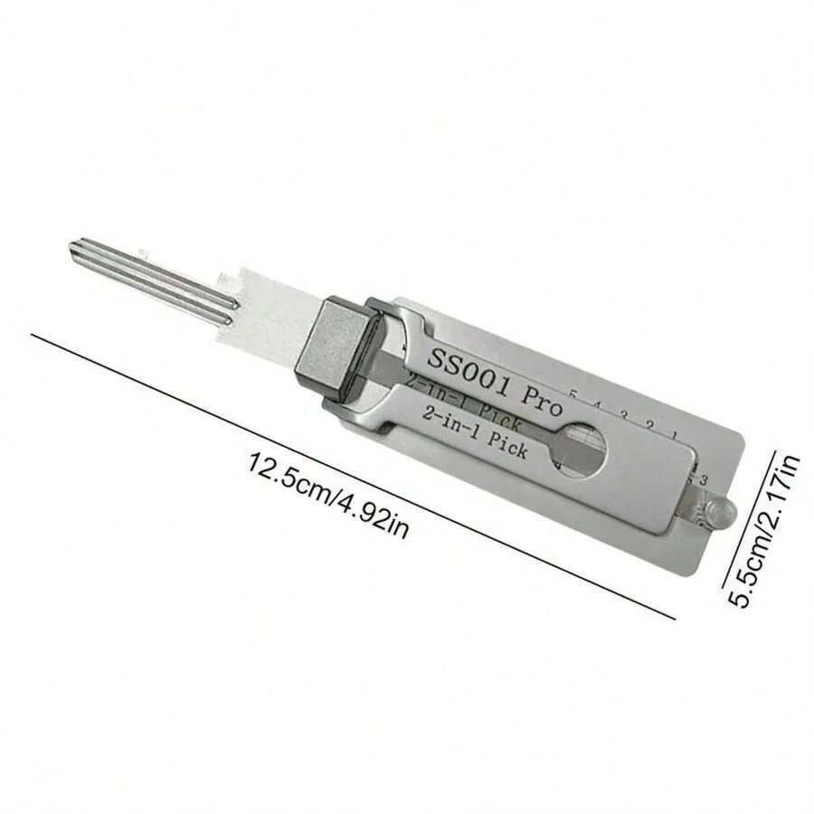2-In-1 Stainless Steel Key Decoder- Precision Hook Pick Kit| Portable O-Ring & Lock Repair Tool