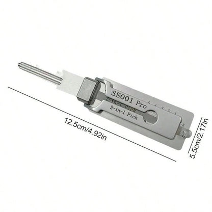 2-In-1 Stainless Steel Key Decoder- Precision Hook Pick Kit| Portable O-Ring & Lock Repair Tool