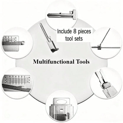 2-In-1 Stainless Steel Key Decoder- Precision Hook Pick Kit| Portable O-Ring & Lock Repair Tool