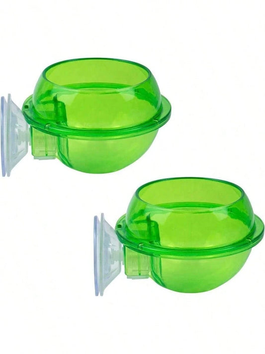 2 Pack Suction Cup Reptile Feeder – Cricket & Water Dish For Chameleons, Geckos, Bearded Dragons – No-Spill Ledge Bowl For Lizards & Amphibians